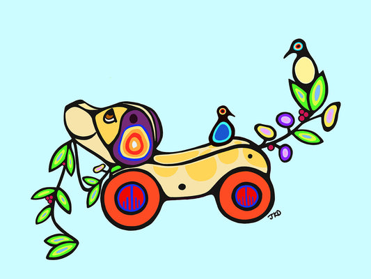 Dog Wrapped in Nature